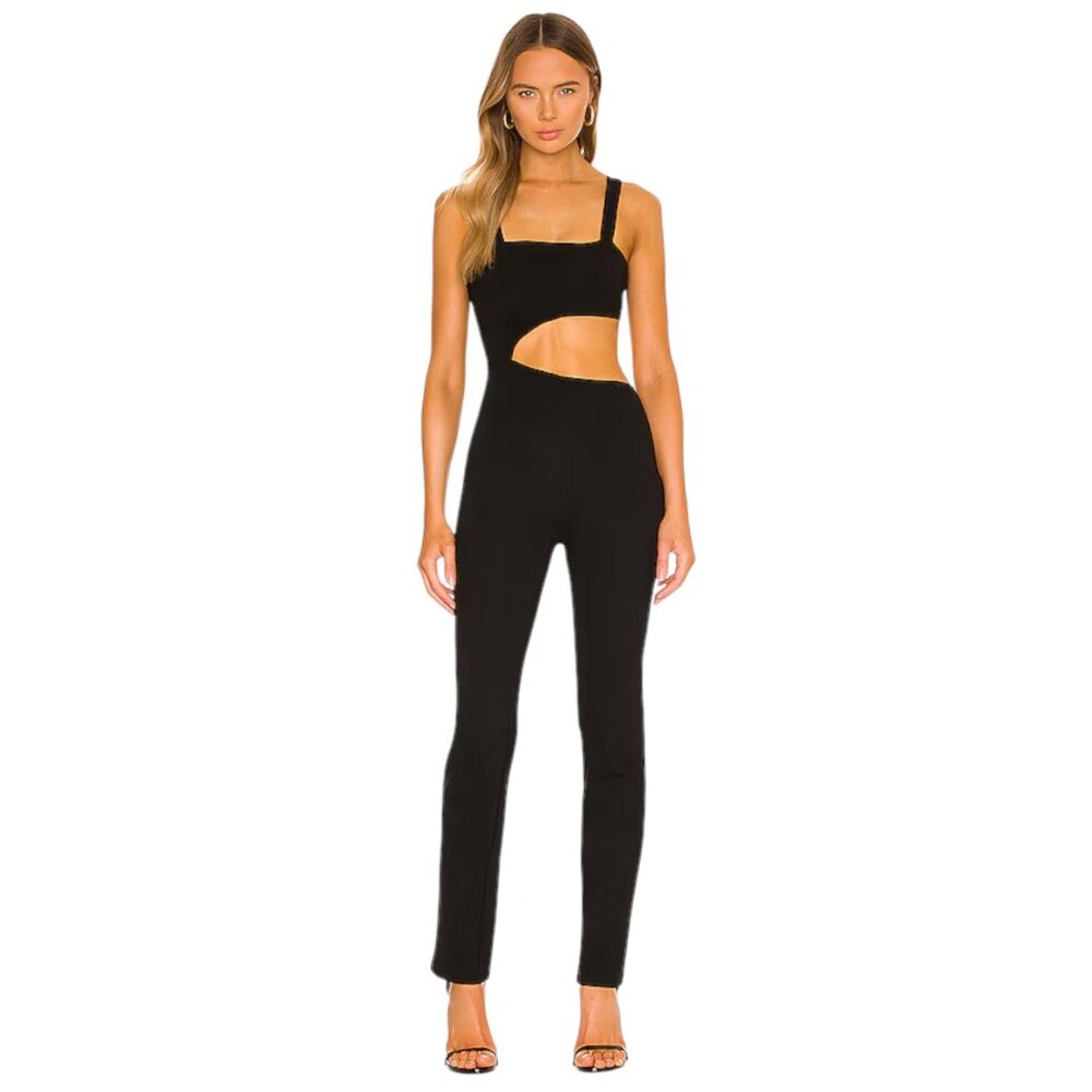 NWT Superdown Brylee Black Cut Out Jumpsuit Women's Size Small